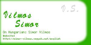 vilmos simor business card